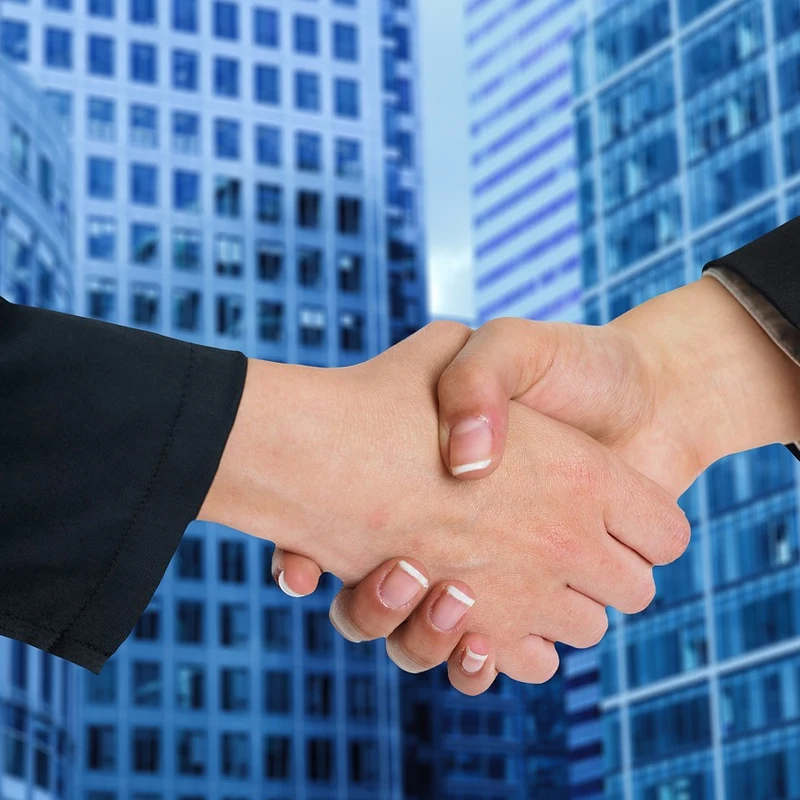 Cumming GA business owner shaking hands with an AI consultant after a strategy meeting