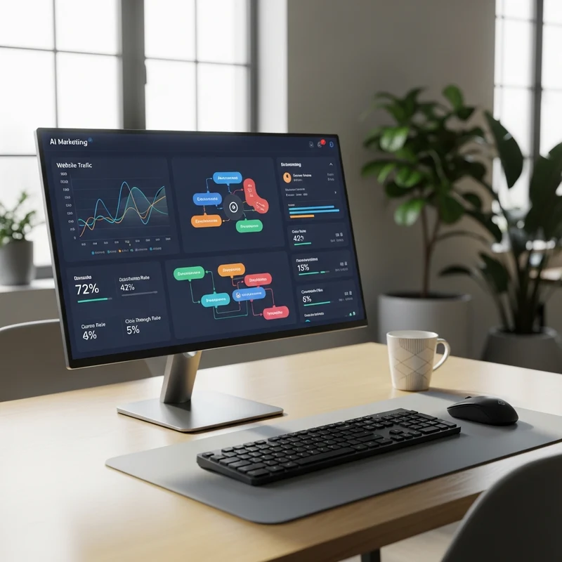 Modern AI marketing automation dashboard running for a Cumming GA business