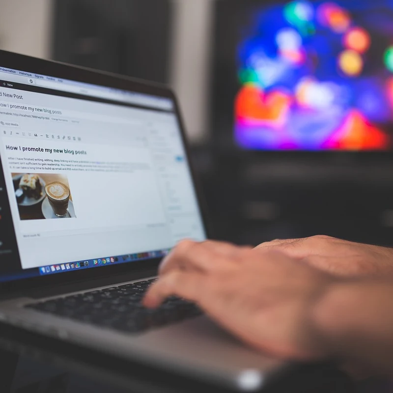 Cumming GA business owner setting up their new website domain on a laptop