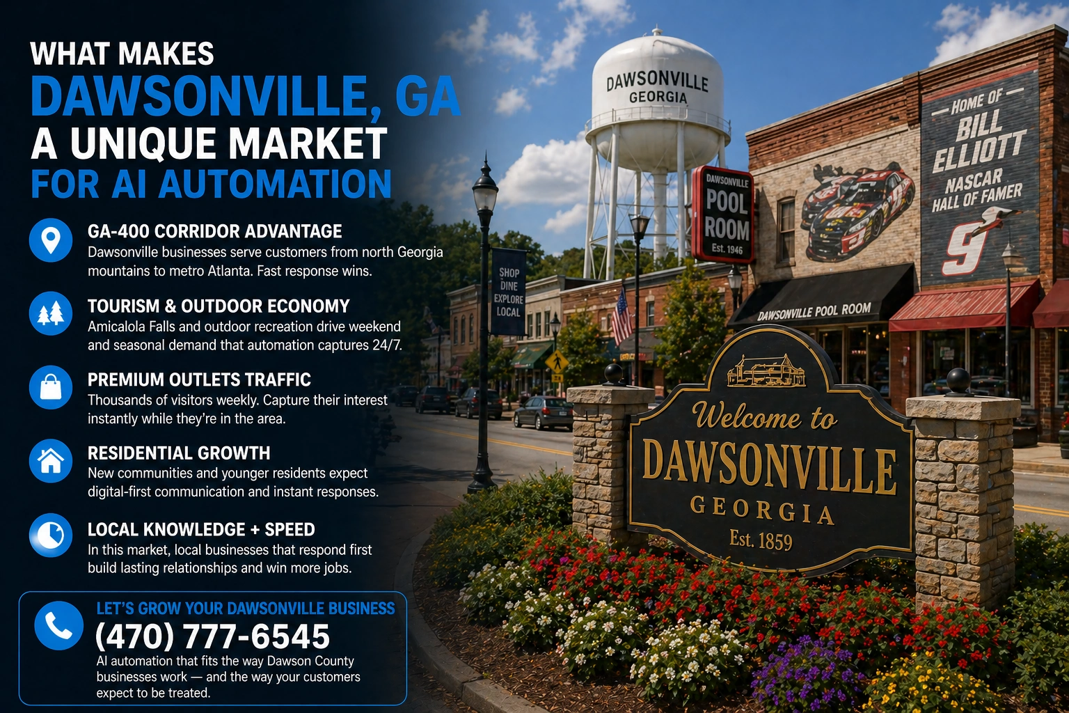 AI automation for the Dawsonville GA business market