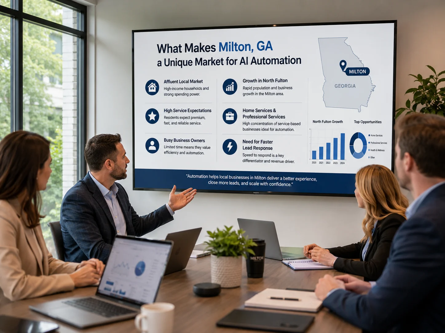 AI automation for the Milton GA business market