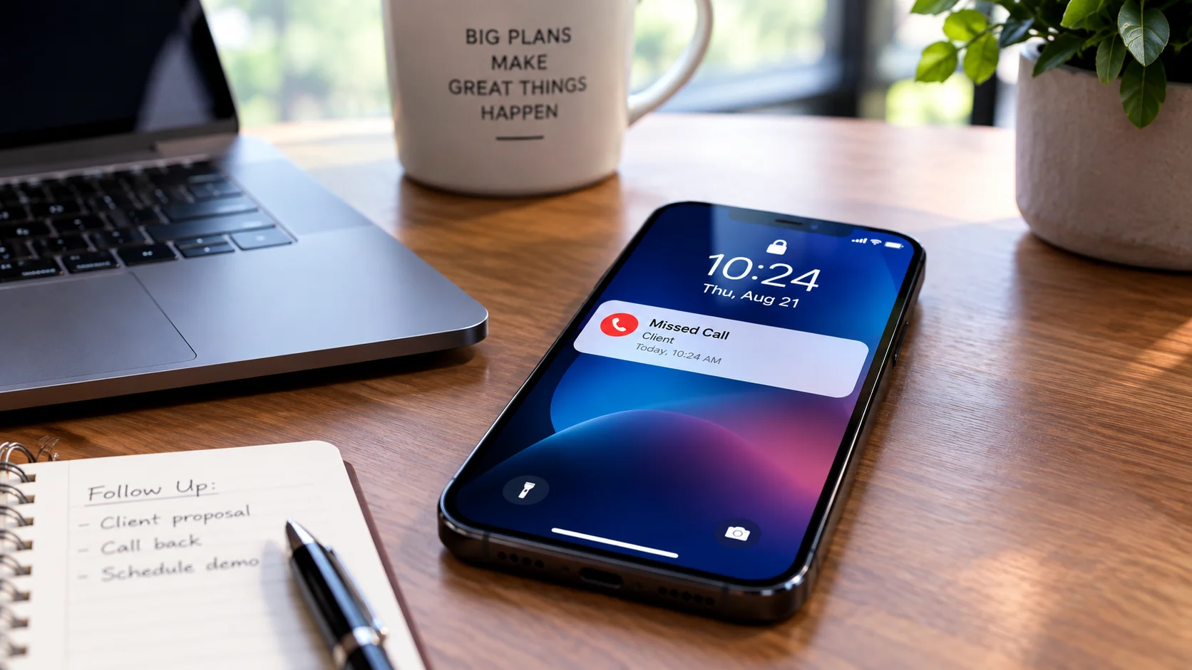 Smartphone showing multiple missed call notifications signaling lost leads for a Cumming GA business